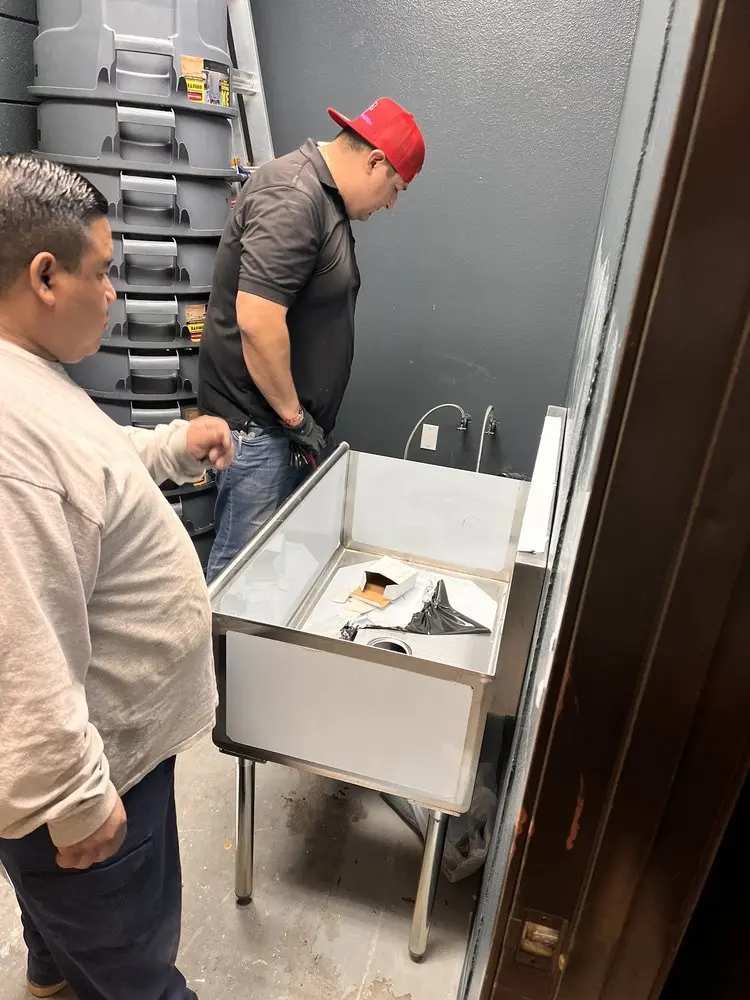 Commercial plumbing and sink installation in Anchorage